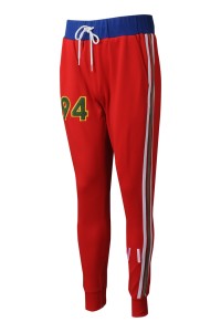 U374 Manufacturing pedicure sports trousers Customized contrast waistband Polar fleece embroidery patch silver zipper trousers Sweatpants center